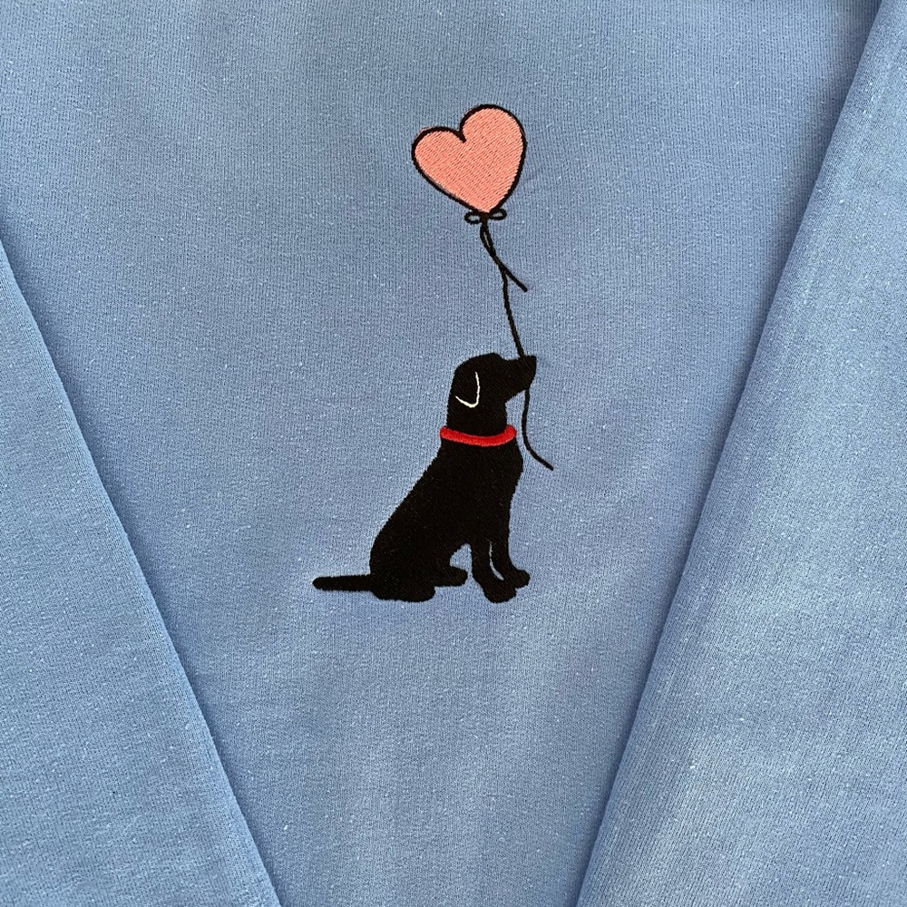 Valentine Lab Embroidered Sweatshirt